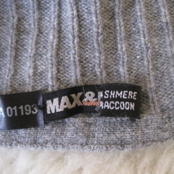 Max & Moi Cashmere Knit Hood w/Ties and Fur Trim - Picture 9 of 9